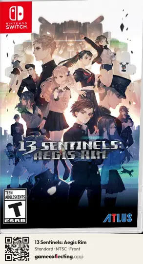 13 Sentinels: Aegis Rim Nintendo Switch, NTSC box front