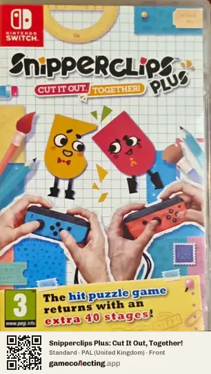Snipperclips Plus: Cut It Out, Together! Nintendo Switch, United Kingdom box front
