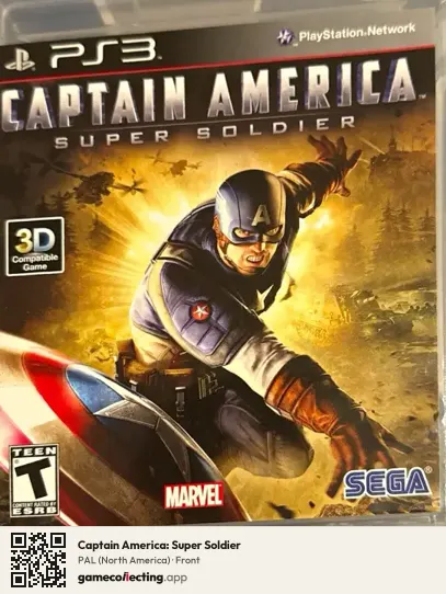 Captain America: Super Soldier PlayStation 3, North America box front
