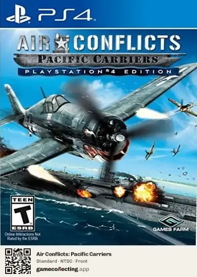 Air Conflicts: Pacific Carriers PlayStation 4, NTSC box front