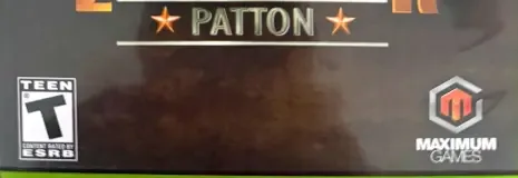 History Legends of War: Patton, the ESRB box on its front