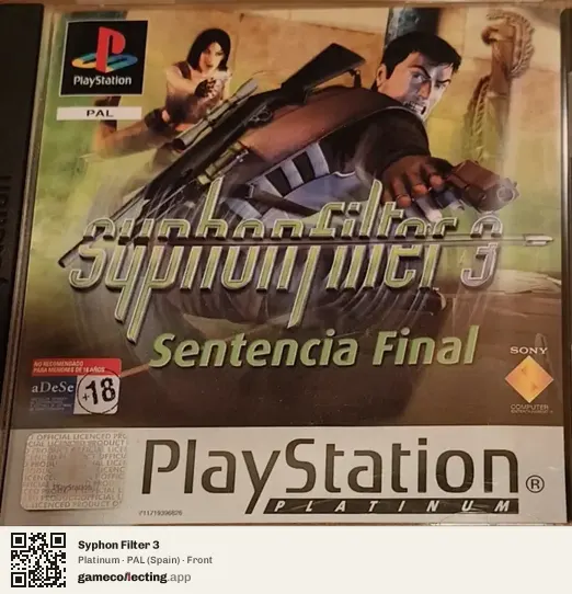 Syphon Filter 3 PlayStation, Spain box front