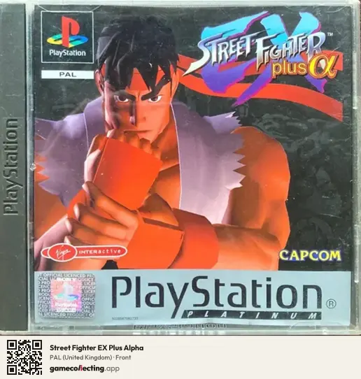 Street Fighter EX Plus Alpha PlayStation, United Kingdom box front