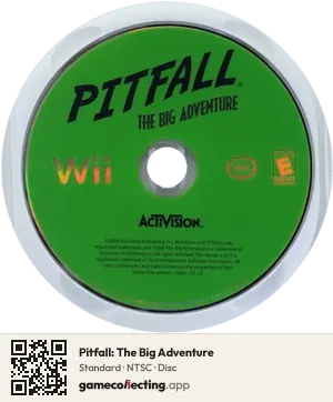 Pitfall: The Big Adventure Nintendo Wii, NTSC disc