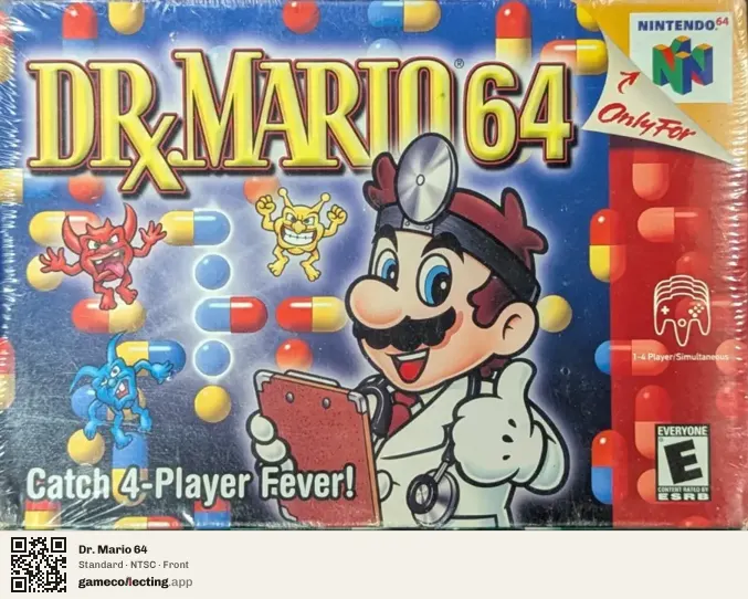 Dr. Mario 64 Nintendo 64, NTSC box front