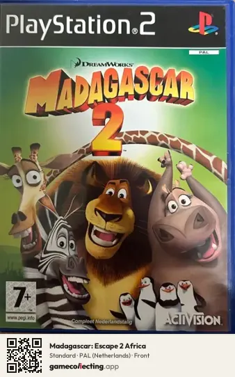 Madagascar: Escape 2 Africa PlayStation 2, Netherlands box front