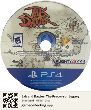 Jak and Daxter: The Precursor Legacy PlayStation 4, NTSC disc