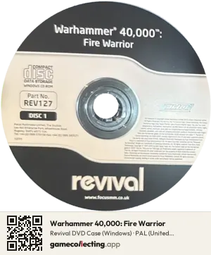 Warhammer 40,000: Fire Warrior Computer, PAL disc