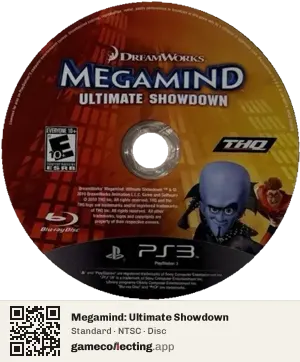 Megamind: Ultimate Showdown PlayStation 3, NTSC disc