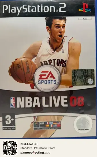 NBA Live 08 PlayStation 2, Italy box front