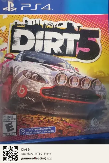 Dirt 5 PlayStation 4, NTSC box front