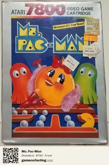 Ms. Pac-Man Atari 7800, NTSC box front