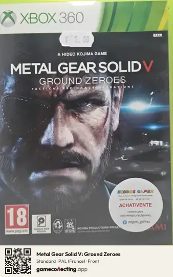 Metal Gear Solid V: Ground Zeroes Xbox 360, France box front
