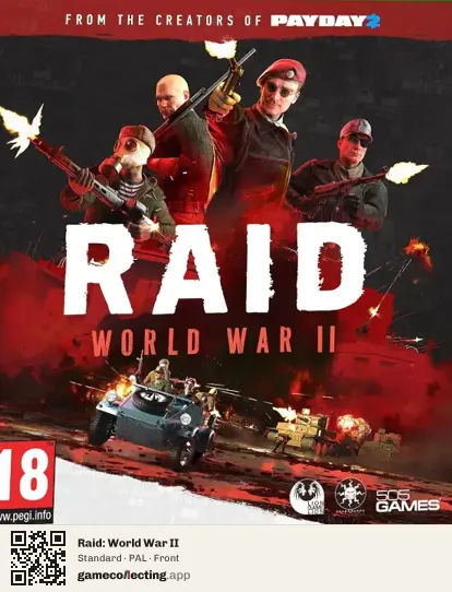 Raid: World War II Xbox One, PAL box front