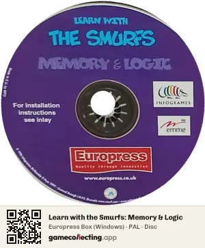 Learn with the Smurfs: Memory & Logic Computer, PAL disc