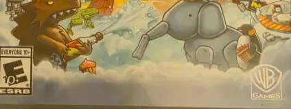 Scribblenauts Showdown, the ESRB box on its front