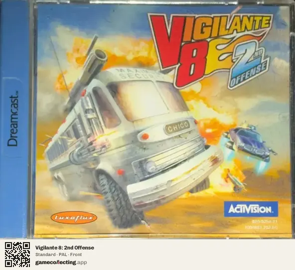 Vigilante 8: 2nd Offense Sega Dreamcast, PAL box front