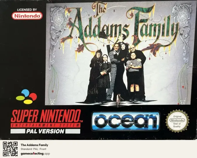 The Addams Family Super Nintendo Entertainment System, PAL box front