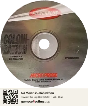 Sid Meier's Colonization Computer, PAL disc
