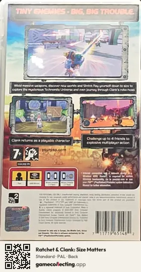 Ratchet & Clank: Size Matters PlayStation Portable, PAL box back