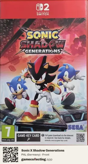Sonic X Shadow Generations Nintendo Switch 2, Germany box front