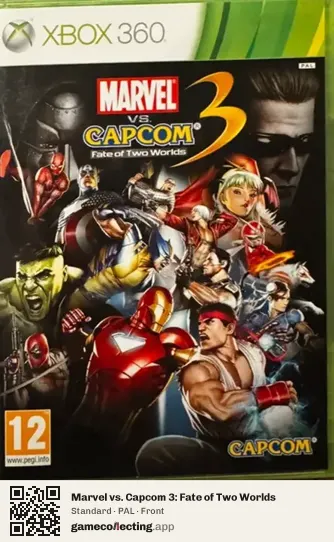 Marvel vs. Capcom 3: Fate of Two Worlds Xbox 360, PAL box front