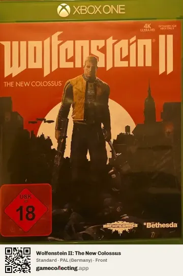 Wolfenstein II: The New Colossus Xbox One, Germany box front