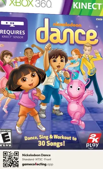 Nickelodeon Dance Xbox 360, NTSC box front