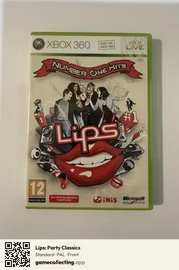 Lips: Party Classics Xbox 360, PAL box front