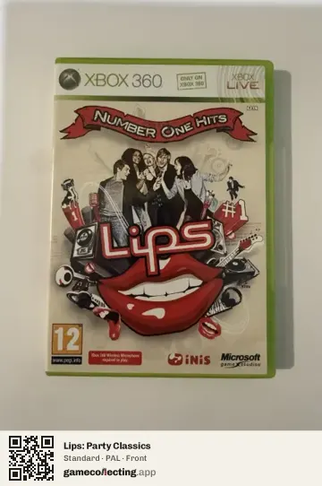 Lips: Party Classics Xbox 360, PAL box front