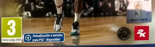 NBA 2K25, the PEGI square on its front