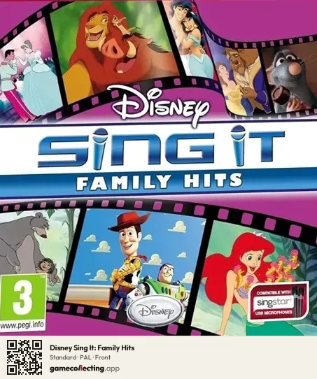 Disney Sing It: Family Hits PlayStation 3, PAL box front