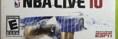 NBA Live 10, the ESRB box on its front