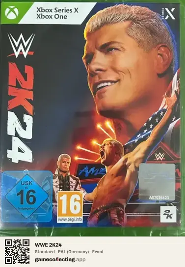 WWE 2K24 Xbox Series X, Germany box front
