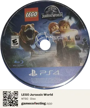 LEGO Jurassic World PlayStation 4, NTSC disc