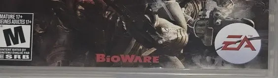 Mass Effect 2, the ESRB box on its front