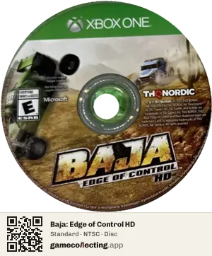 Baja: Edge of Control HD Xbox One, NTSC disc