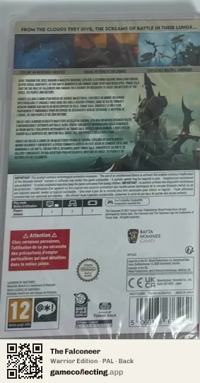 The Falconeer Nintendo Switch, PAL box back