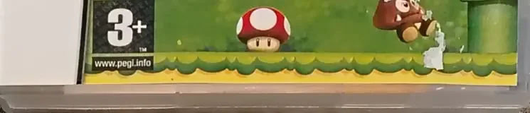 New Super Mario Bros., the ESRB box on its front