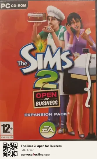 The Sims 2: Open for Business Computer, PAL box front