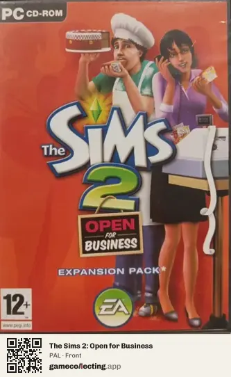 The Sims 2: Open for Business Computer, PAL box front