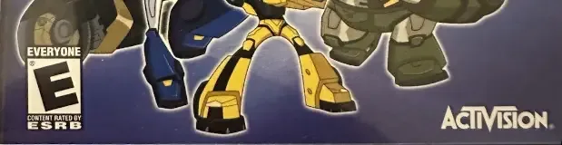Transformers Animated: The Game, the ESRB box on its front