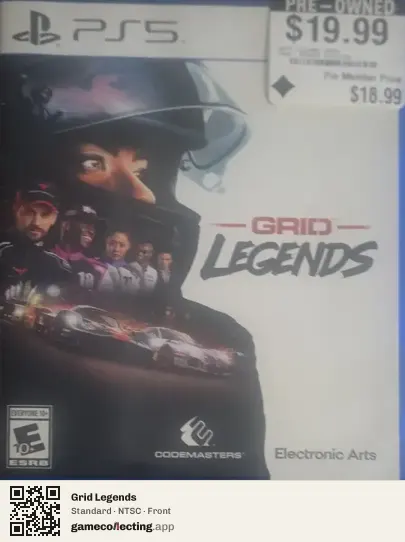 Grid Legends PlayStation 5, NTSC box front