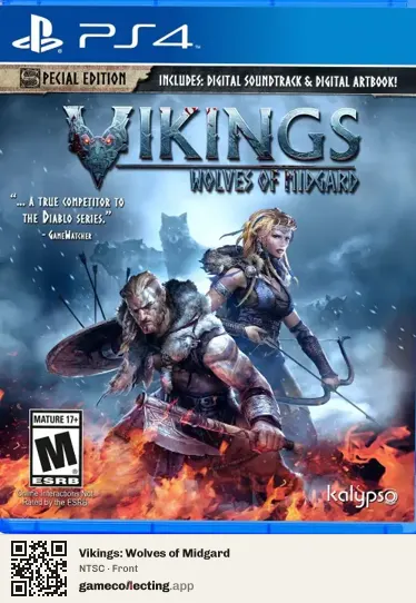 Vikings: Wolves of Midgard PlayStation 4, NTSC box front