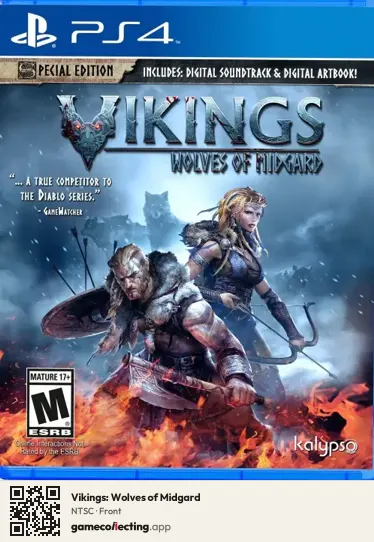 Vikings: Wolves of Midgard PlayStation 4, NTSC box front