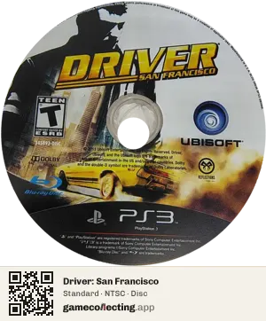 Driver: San Francisco PlayStation 3, NTSC disc
