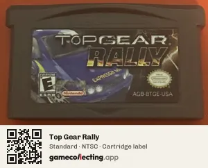 Top Gear Rally Game Boy Advance, NTSC cartridge label