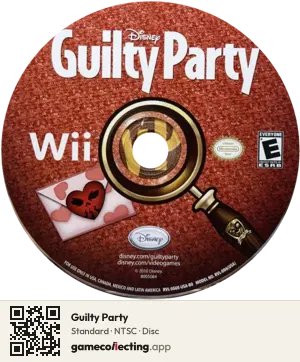Guilty Party Nintendo Wii, NTSC disc