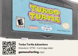 Turbo Turtle Adventure Game Boy Advance, NTSC cartridge label