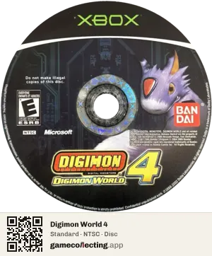 Digimon World 4 Xbox, NTSC disc